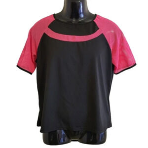 SHEIN Women's Plus Size Fishnet Sleeve Sports Top (Size 1XL)